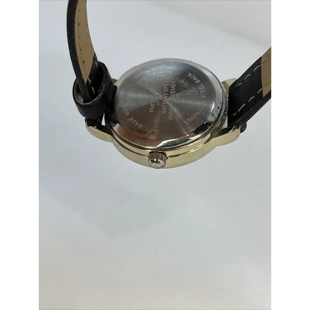 Time and Tru Crystal Accent Women's Quartz‎ Watch Black Petite Band- New Battery